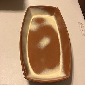 Frankoma Brown Ceramic Serving Platter